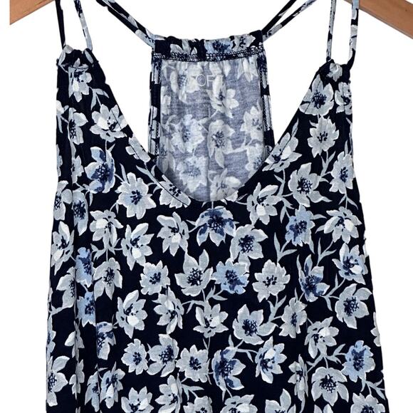 NWT Ann Taylor LOFT Blue floral tank top PETITE XS - Picture 3 of 6